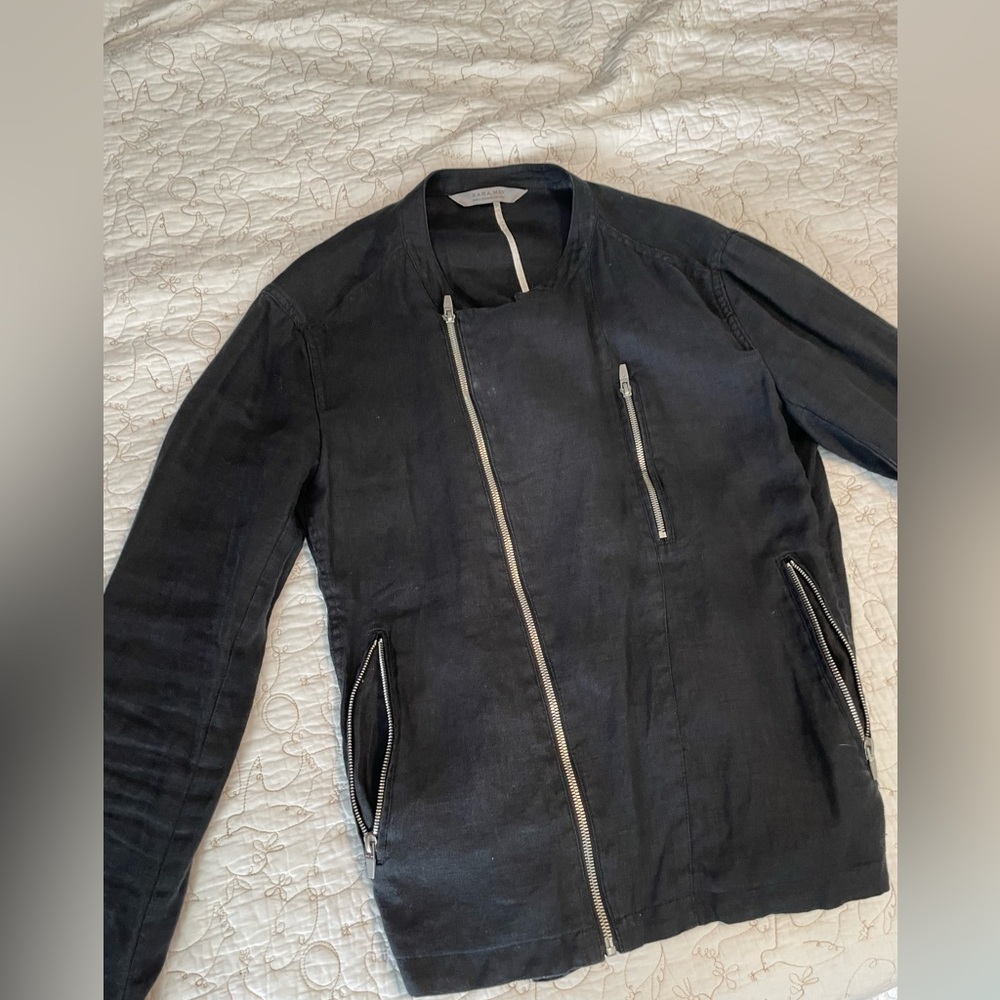 Zara man black linen jacket